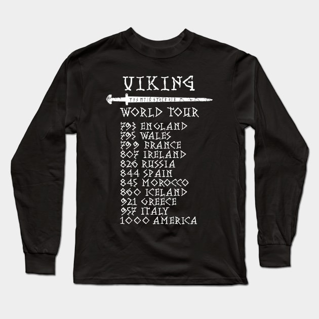 Vikings World Tour Long Sleeve T-Shirt by Scar